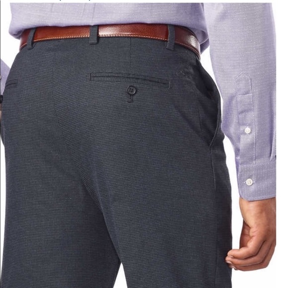 Kirkland Signature Men's Non-Iron Dress Pant Comfort Black Check Tapered Leg New - Picture 4 of 7